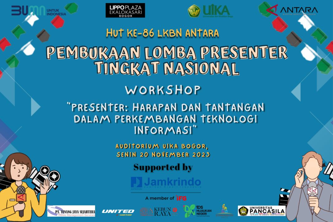 Pertama di Indonesia, Lomba Presenter Tingkat Nasional Memperingati HUT ke-86 Antara di Kota Bogor